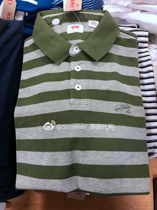 [SummerXu] Hoa Kỳ Mua sắm Levis Levis Men Wild Slim Casual Áo sơ mi ngắn tay áo polo trắng