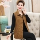 Áo vest nữ trung niên mùa xuân và mùa thu Áo khoác cotton mới giản dị của mẹ 40-50-60 quần áo tuổi trung niên