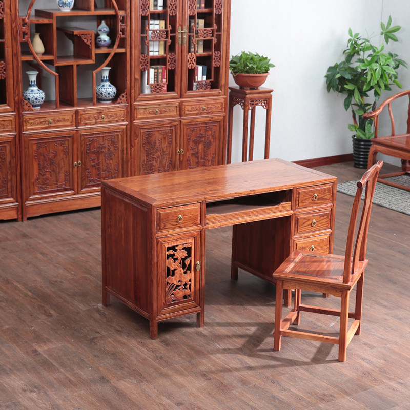 Visiting Table Chinese Medicine Desk Antique Elm Desk Classical Chinese Pharmacy Book Case Solid Wood Chinese Desk