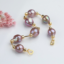 Qinxin Jewelry Natural freshwater colorful bright Baroque alloy pearl bracelet 11-12mm new product