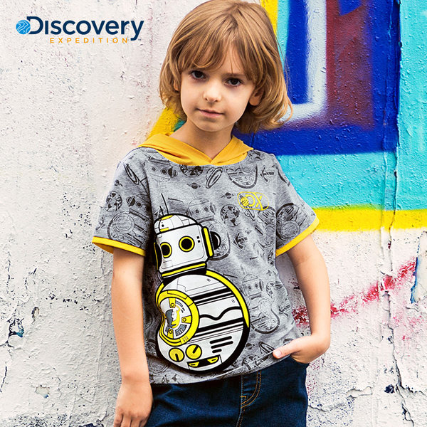 DISCOVERY EXPEDITION 男童连帽短袖T恤 聚划算+优惠券折后¥18包邮(¥48-30)优惠券全场通用 DISCOVERY EXPEDITION 男童连帽短袖T恤 聚划算+优惠券折后¥18包邮(¥48-30)优惠券全场通用