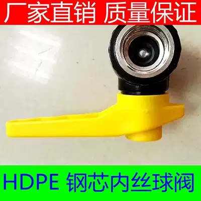 PE steel core steel wire ball valve double inner wire thread direct switch 20 to 32 PE water supply pipe fittings