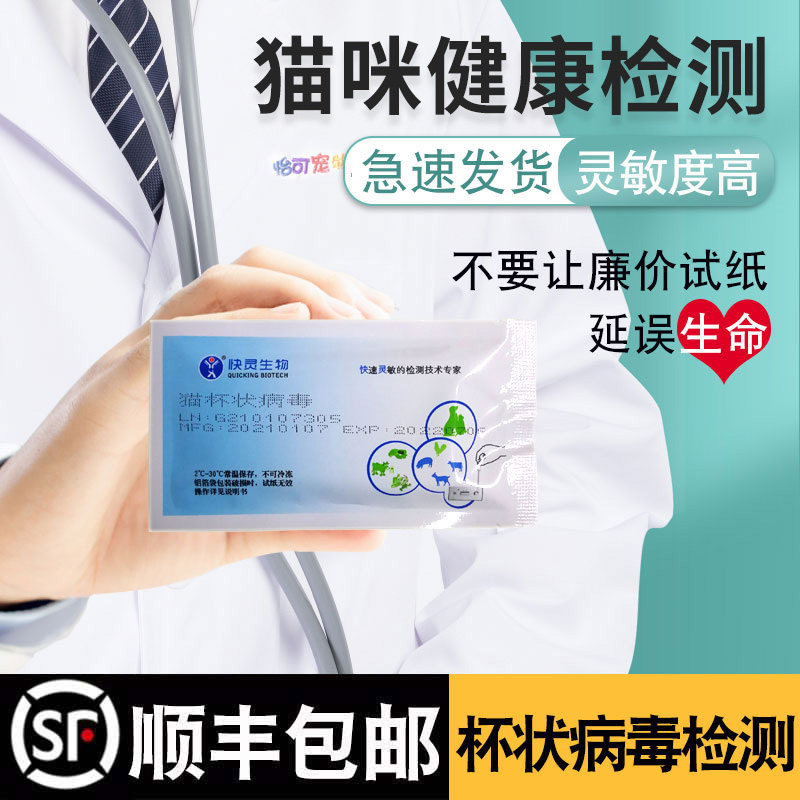 FCV cat calicivirus test strip detection card board cat tears sneezing stomatitis oral ulceration drooling