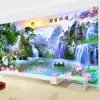 Flowing water makes money Diamond painting Yingke Pine living room 2021 new full diamond point diamond embroidery landscape painting masonry embroidery landscape