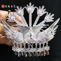 Aying Miao Art New Miao Silver Headwear Hand Hairpin Imitated Silk Headwear
