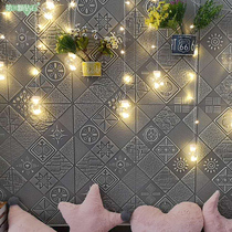Thickened Nordic wallpaper 3D three-dimensional wall stickers Bedroom self-adhesive wallpaper creative net celebrity live room decoration anti-collision waterproof