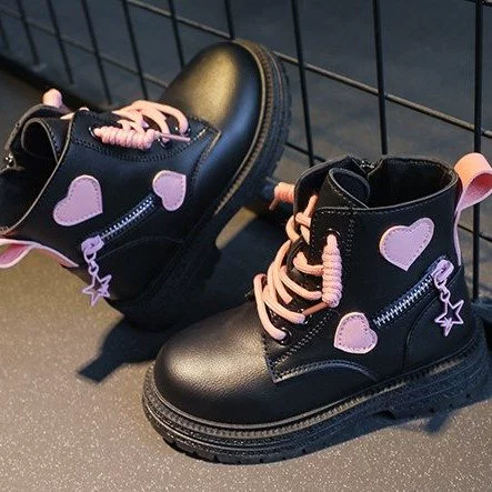Martens, зимние детские ботинки, флисовые короткие сапоги для принцессы, 2024 года, в западном стиле, подходит для подростков