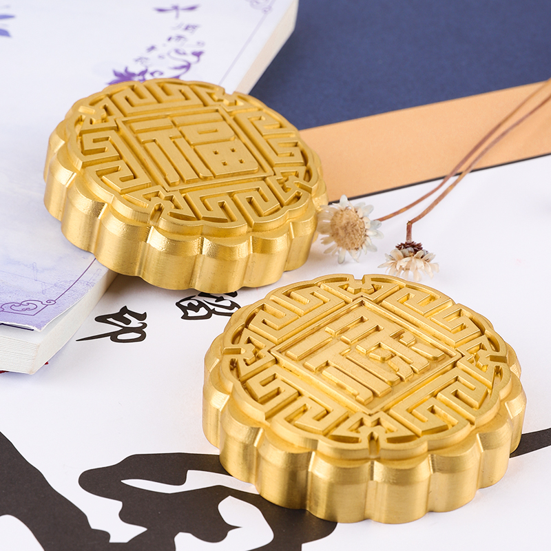 Brass Town Ruler Pendulum brass Town Paper Town Paper Room Four Treasure Metal Paper Town Book Town High Stalls Gift View Emulation Mooncakes-Taobao