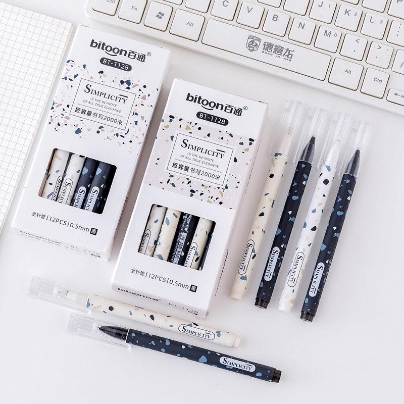 Hundreds Pass Large Capacity Middle Sex Pen Giant Can Write Quick Dry Signature Pen Student with Write Job Divine 0 5mm Black Pen