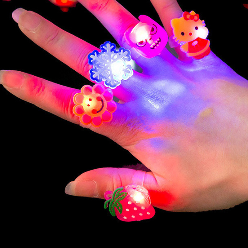 Glowing Toys Children Gifts Glitter Ring Glowing Finger Lamp Stall Supply Creative Fun Hot Sale