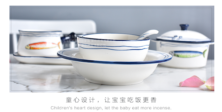 [Bộ sưu tập bộ đồ ăn] đơn giản bộ đồ ăn bằng gốm sứ dày cháo nấu phở bát tô trái cây nướng bát đĩa bát bát dĩa sứ