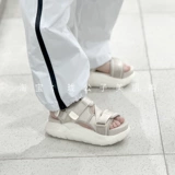 UGG Летние женские комфортные однотонные босоножки для отдыха на платформе, мюли с открытыми пальцами ног на липучке