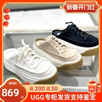 UGG Женская повседневная обувь со шнурками, тапочки, модель весна 2024 года, легко надевать