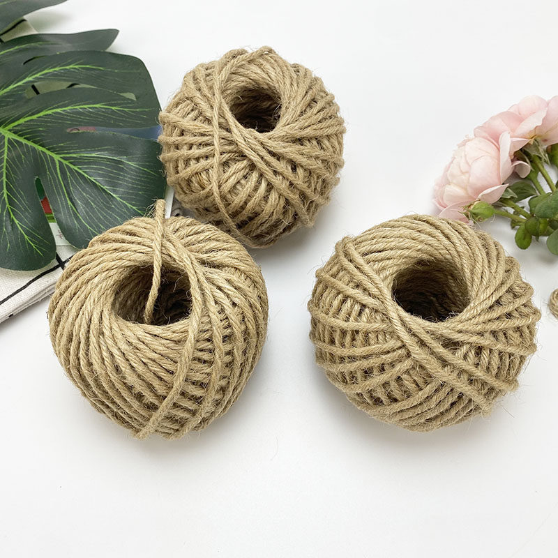 Natural jute rope linen rope rope hand diy tied flower packaging materials suspended rope vase decoration
