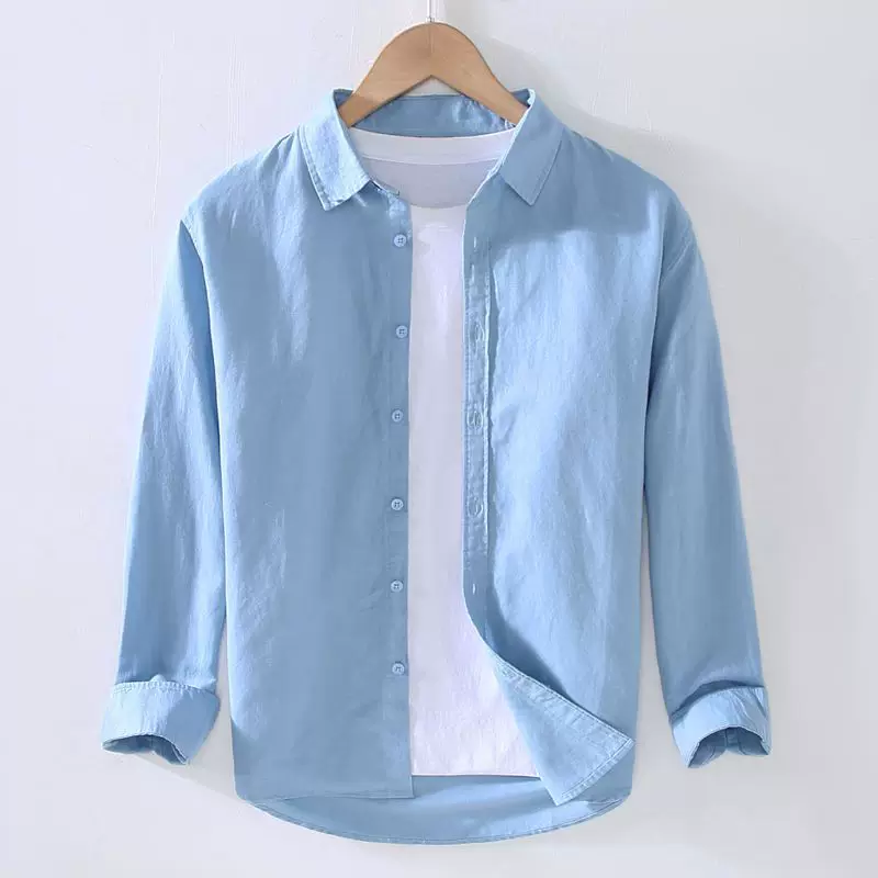 Японская рубашка, летняя одежда для Freizeit на отдых, oversize, хлопок и лён