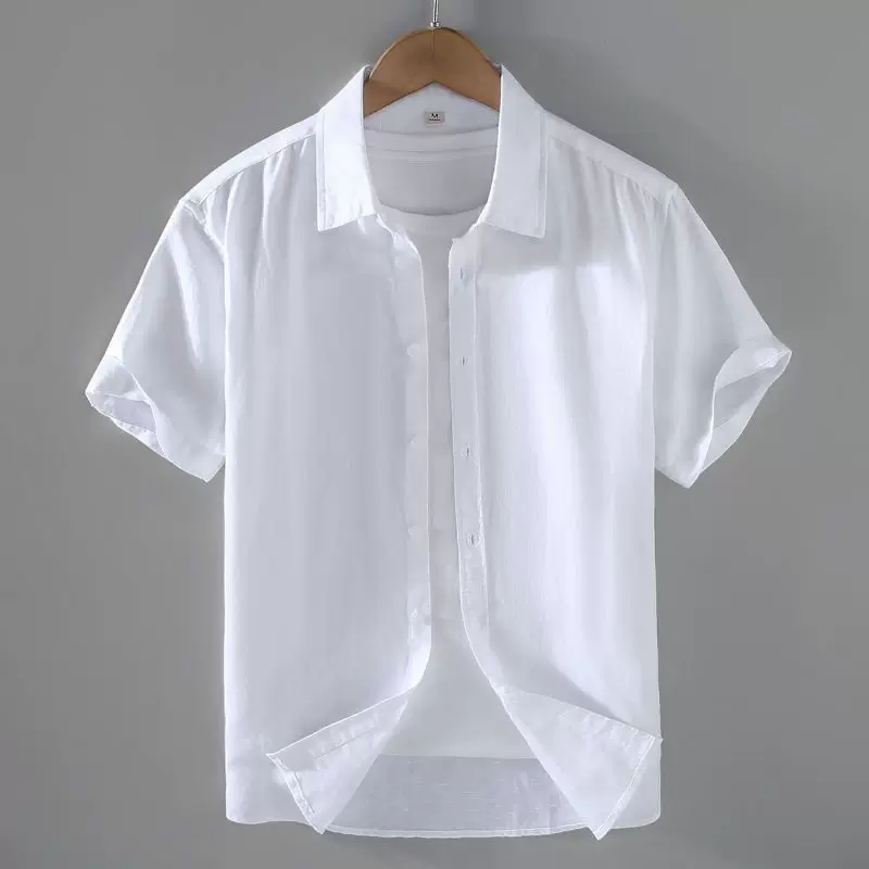 Японская рубашка, летняя одежда для Freizeit на отдых, oversize, хлопок и лён