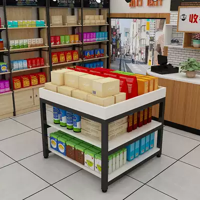 Supermarket shelves, shelves, milk beverage display racks, gift boxes, washing and chemical products, piles of maternal and child stores, cosmetics promotion tables