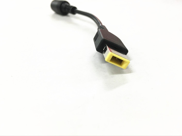 Lenovo's laptop ThinkPad power supply connector round-mouth-to-square-to-square converter adapter conversion line