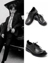 He Jianghai The same original handmade casual shoes retro vegetarian style first layer cowhide wide edge big scalp shoes men