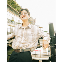 He Jianghai The same original recommendation 80 Port wind vintage loose long-sleeved shirt fancy mens and womens shirts retro