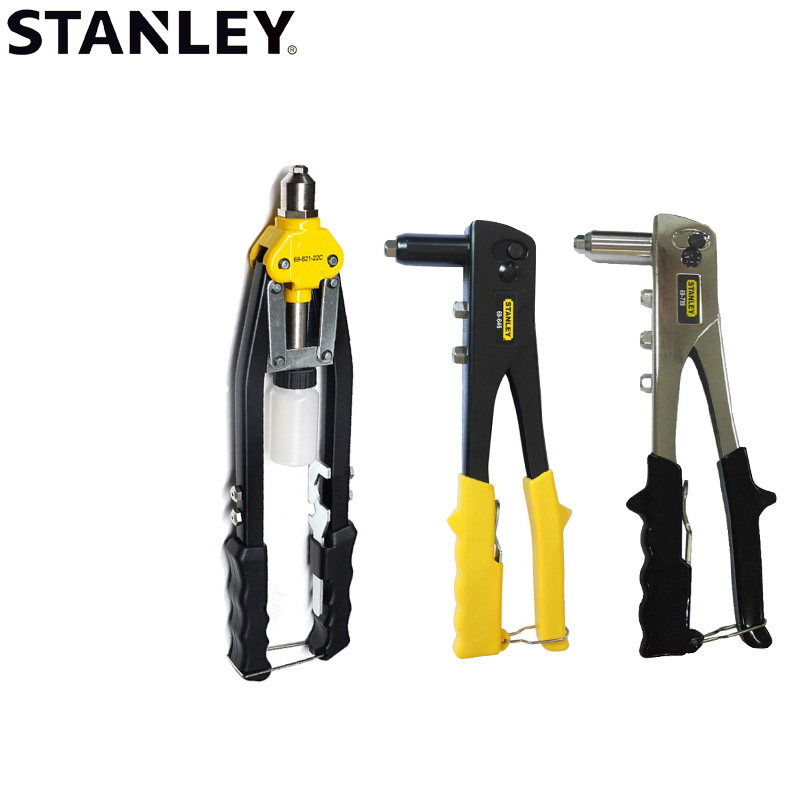 STANLEY HISTORY DANLEY FIVE GOLD TOOLS RIVET GUN MANUAL PULL RIVETER LAHAT GUN SINGLE DOUBLE TAKE THE CORE PULL RIVET