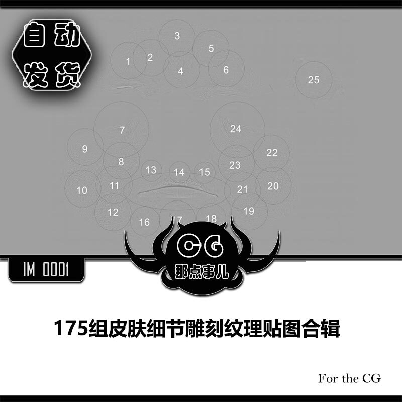 IM0001 175 sets of skin details engraving texture collage