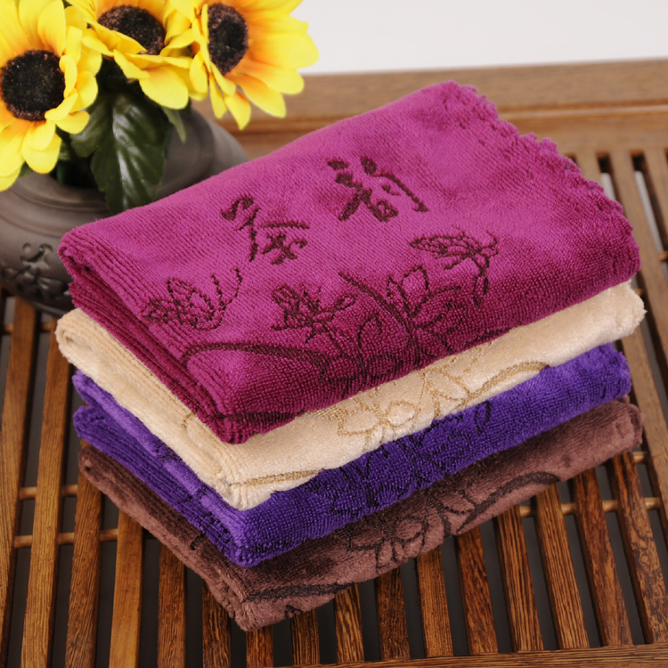 Tea towel absorbent thickened wholesale tea cloth teapot tea ceremony square towel can be customized logo large square retro