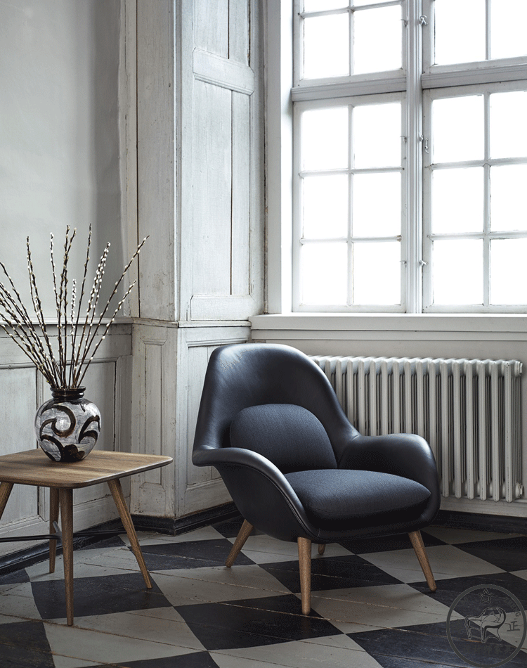 Ghế Swoon Lounge Ghế Bắc Âu Thiết kế sáng tạo Đồ nội thất Hình ghế Lounge Ghế Lounge sofa da bò
