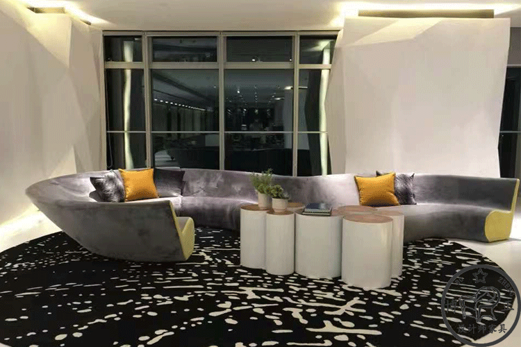 Walter konll khoanh tròn đồ nội thất sáng tạo Sofa thiết kế hình chữ S Sofa hình sợi thủy tinh cong ghế xếp thư giãn dakita