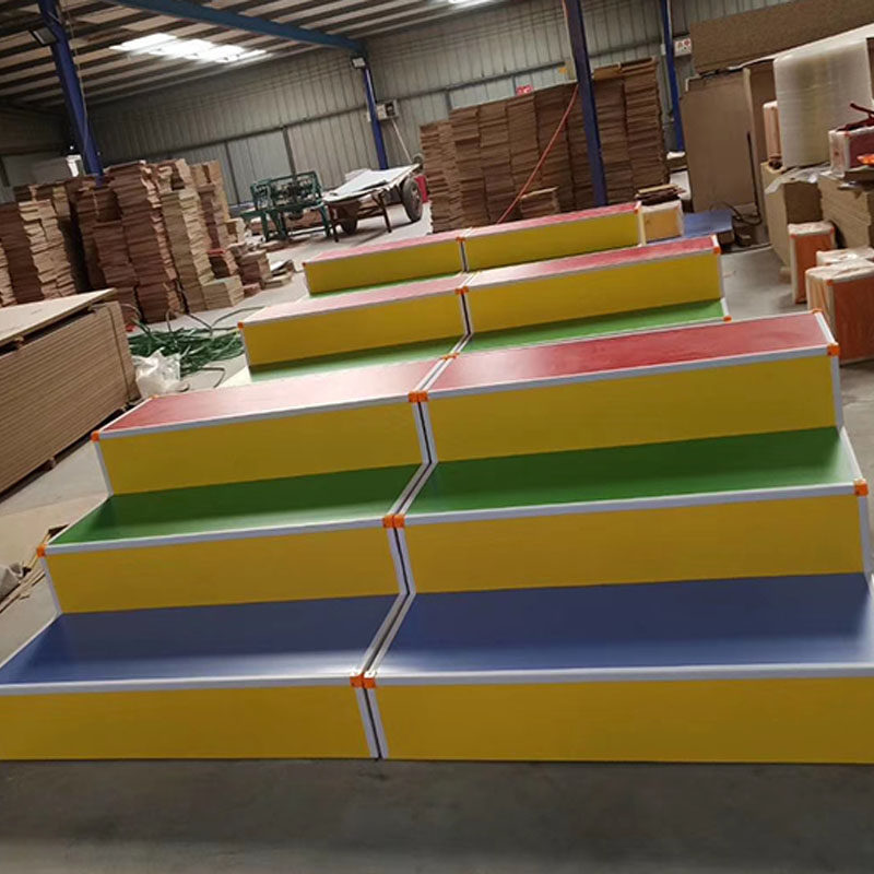 Chorus table color multi-layer steel frame specification 120*120*60cm factory direct supply double-layer three-layer chorus table