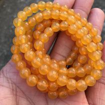 Natural yellow dragon jade necklace bracelet eggplant mountain Ocean Smoke River mix and match pretty beads chain Myanmar Chanterelle yellow necklace