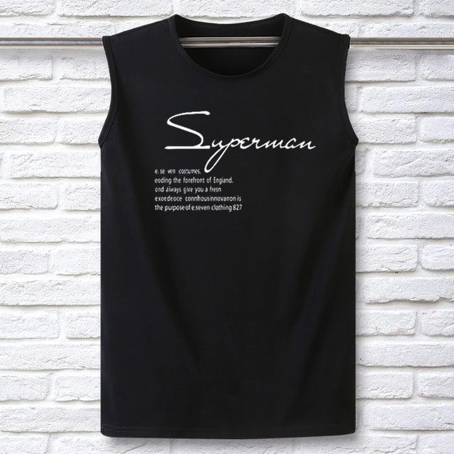 Sleeveless T-shirt men plus size new cotton men's sweatshirt loose casual basketball sports chop sleeve fitness vest