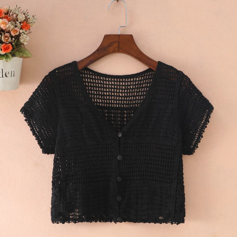 Короткое кружевное-slip платье, накидка, летний тонкий жилет, куртка, с коротким рукавом