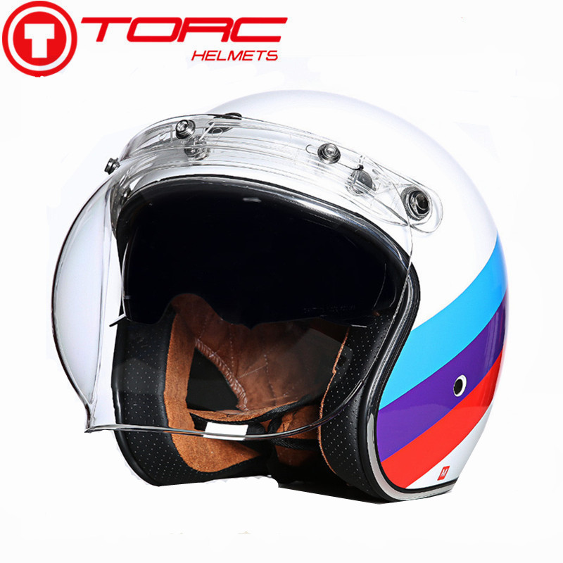 American TORC Retro Locomotive Safety Helmet Male Locomotive All Season Woman Semi-Capsized Electric Car Safety Helmet Summer