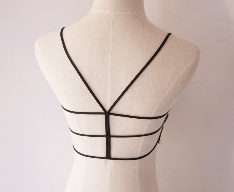 Rãnh chéo dây đeo vest quấn ngực áo ngực phụ nữ đồ lót phụ nữ áo ngực mỏng phía sau ống hàng đầu đồ lót nữ học sinh