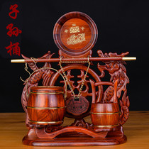 Childrens bucket Solid trojan bucket Mahogany childrens bucket decoration red acid branch Sun Treasure bucket Dowry wedding celebration gift toilet