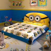Childrens bed boys and girls leather art simple creative 1 5 yellow bed childrens room furniture 1 2 Princess bed spot