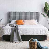 Italian light luxury bed 1 M 8 master bedroom fabric 1 5 home minimalist double wedding bed ins Wind Net red soft bag bed