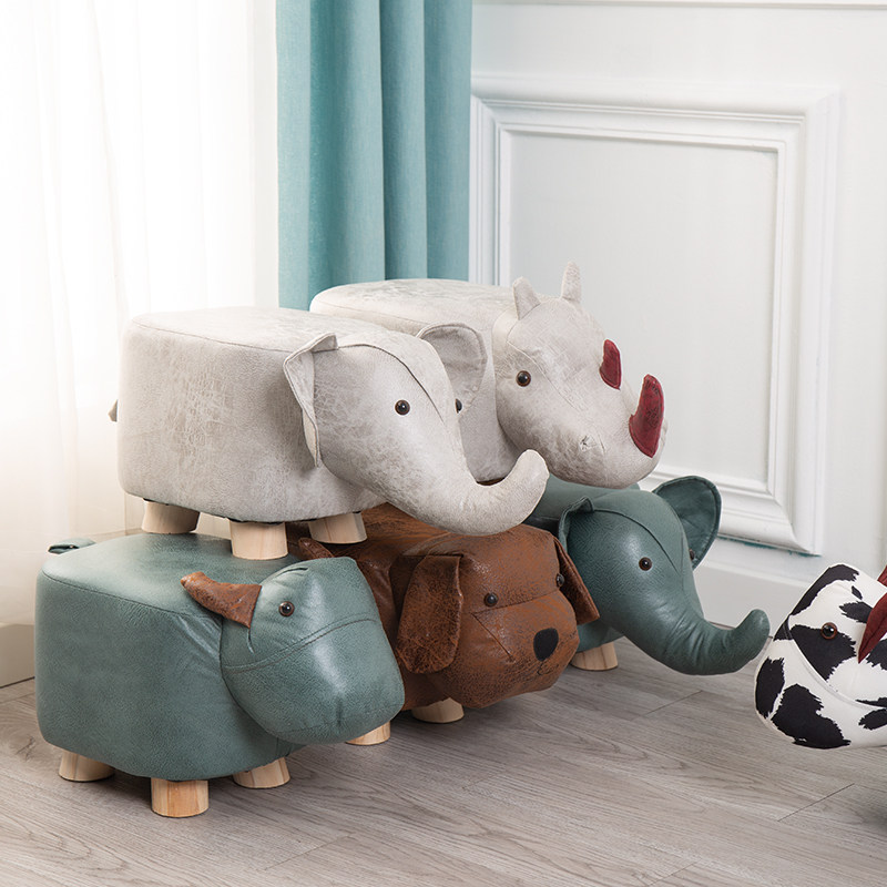 Small stool household net red children's small stool sofa stool low stool footstool creative cute elephant pet stool solid wood