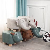 Small stool home Net Red childrens small bench sofa stool low stool stools creative cute elephant pet stool solid wood