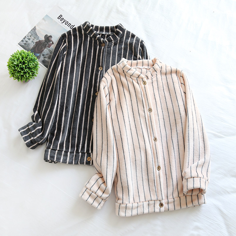 Single piece blouse autumn winter coral suede pyjamas woman thickened and velvety winter style home Residence Flannel Warm Spring Autumn