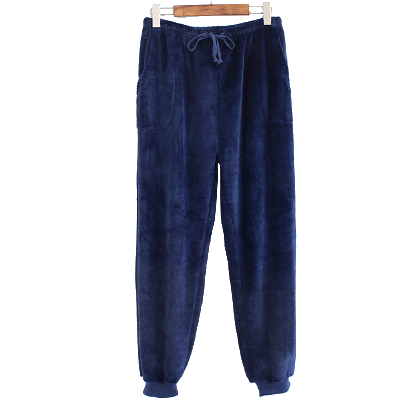 Mùa thu và mùa đông quần flannel nhà những người yêu thích quần ngủ dày nam và nữ quần nhung san hô để tăng sự ấm áp quần bò nữ