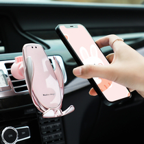 Car phone holder goddess wireless charging navigation fixed bracket cute car interior decoration products Air outlet