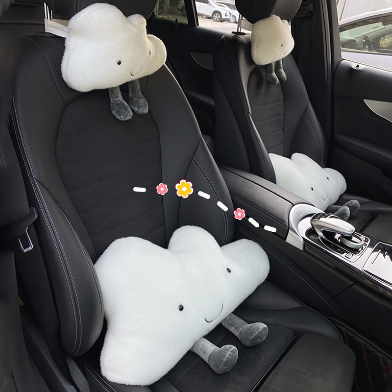 Car pillow neck guard against pillows a pair of cartoon cute cars sleeping in the car Divine Instrumental on the back of the pillow Supplies woman