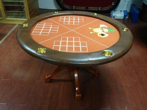 Texas Poker Table Roundtable Pineapple Table Solid Wood Feet Customized Color