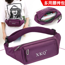 Waist bag three-layer nylon cloth solid color close-fitting unisex universal belt bag sports running fashion light bag bag new model