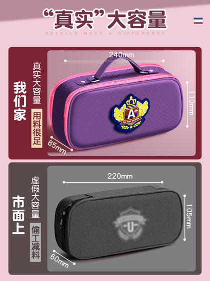 笔袋女孩款小学生文具盒2025新款男孩款女生一年级文具袋收纳袋铅笔盒大容量英伦风初中学生用帆布简约高颜值