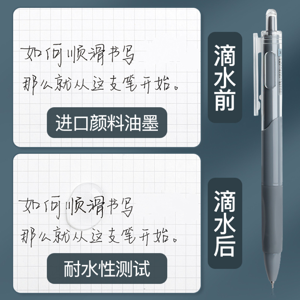 High-Quality, Quick-Drying Retractable Gel Pen for Exam Practice, Japanese-Style Cs Pen for Students, Smooth Writing 0.5mm Black Ink Ballpoint Pen, Carbon Ink Stationery, Black Pen, Ballpoint Pen
