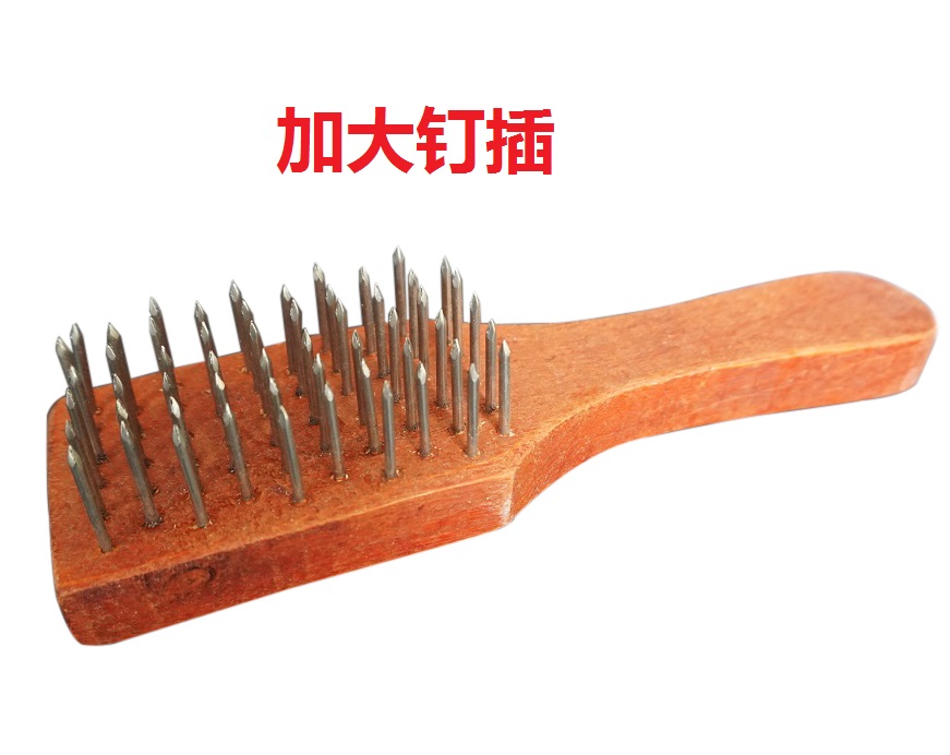 Red wood handle meat plug pigskin fork buckle meat needle loose meat device Large row fork steak broken tendon plug plus size