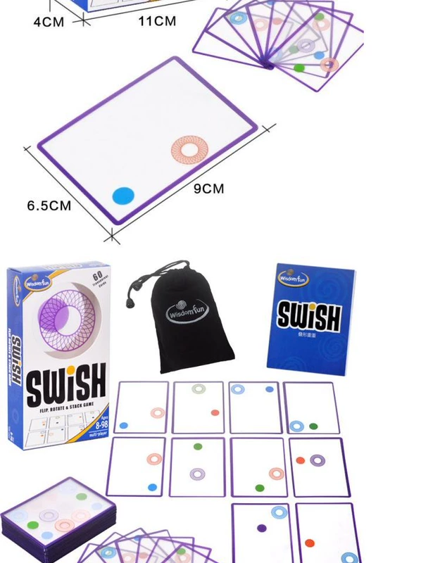 Wisdomfun overlay Swish card game board game logic logic trí tuệ tư duy đồ chơi 6+ - Trò chơi cờ vua / máy tính để bàn cho trẻ em đồ chơi gỗ việt nam